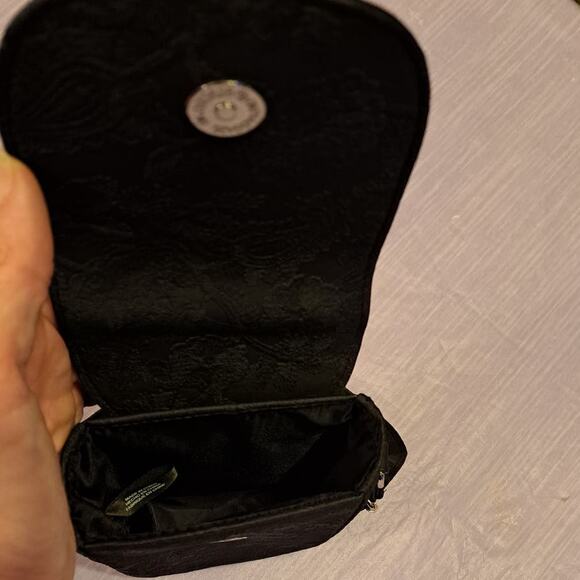 Womens Multisac Small Black Floral Crossbody Bag with Snap Closure - Picture 10 of 10